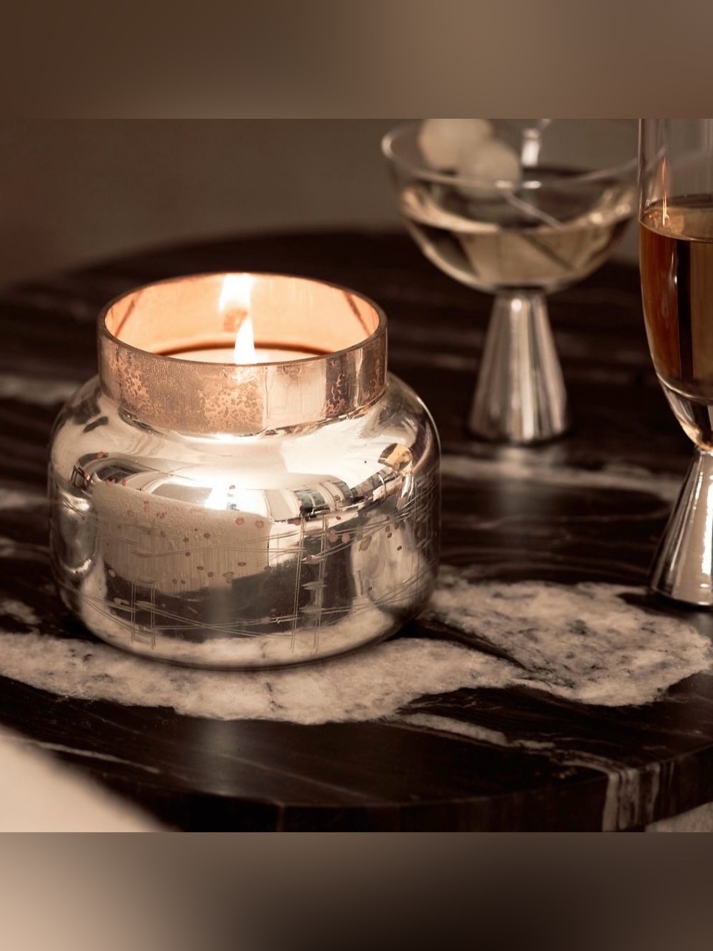 CAPRI BLUE Volcano Mercury Mirror Candle